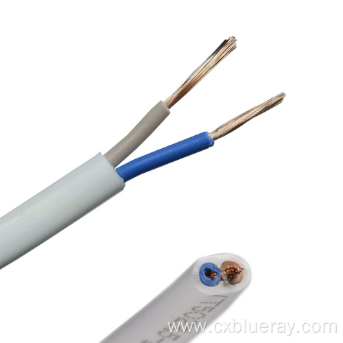 Low Voltage 2x0.5mm2 RVV flat cable 60227 IEC 52 300/300V PVC cable